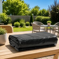 Heavy-Duty Tarpaulin 3x3m Anthracite Water-Resistant UV Protection Garden