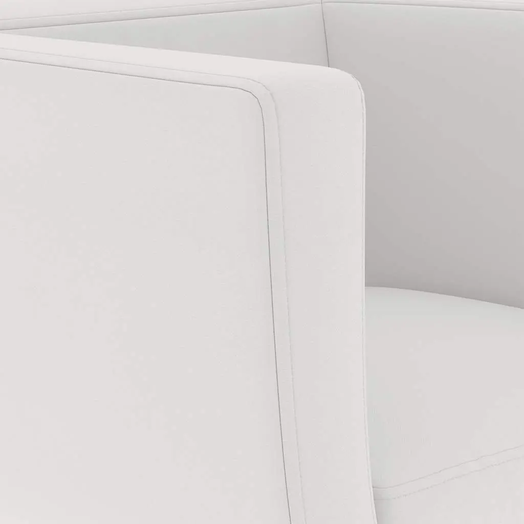 Bar Chairs Swivel Armchairs Height Adjustable Padded Seat White 2 Piece Set