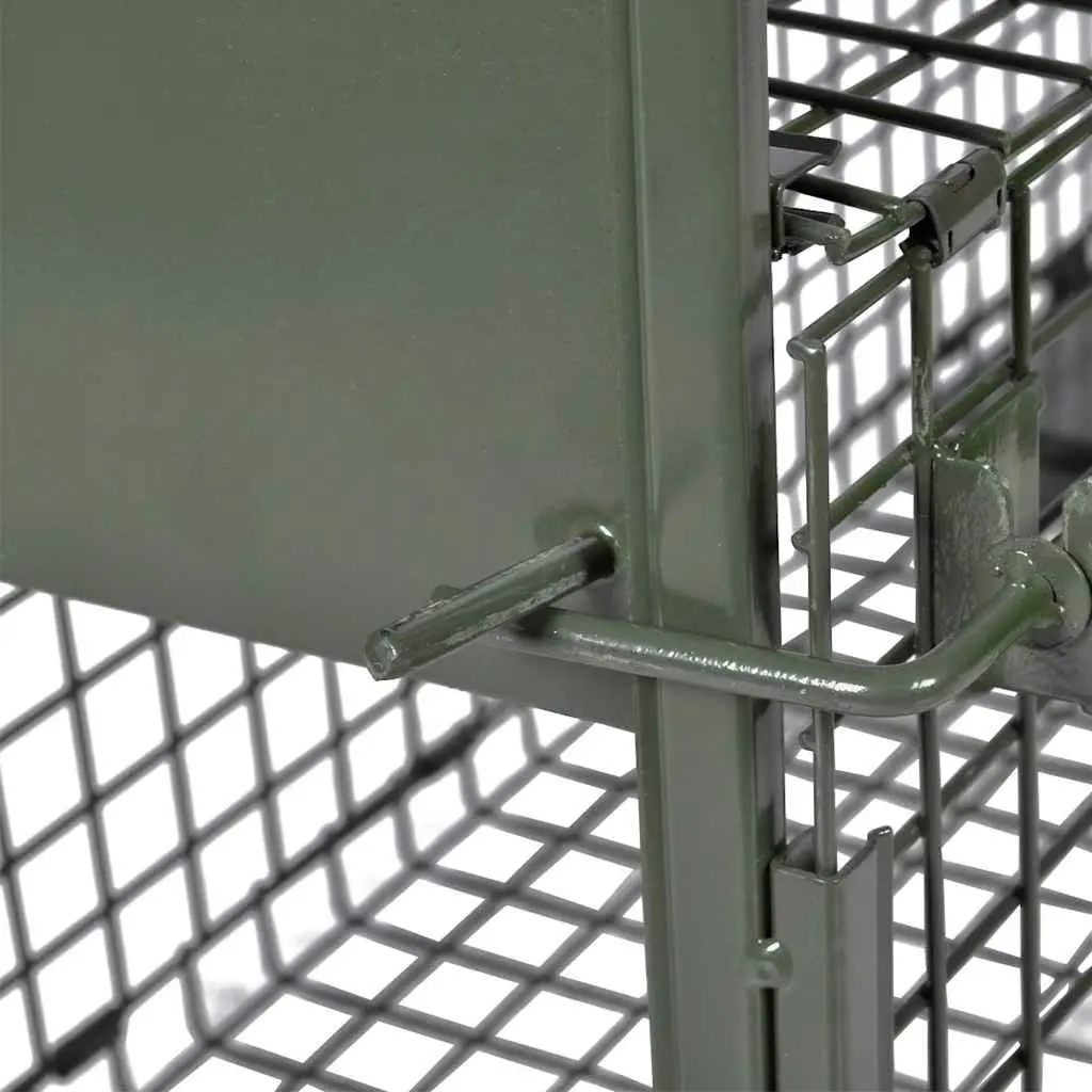 Live Animal Trap 1 Door Green Hunting Catch Cage Foldable Handle Transport