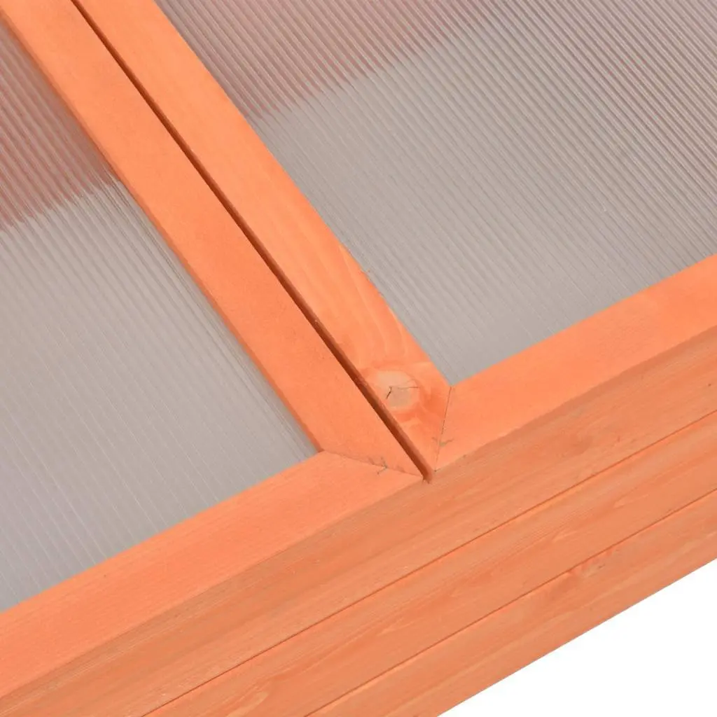 Wooden Cold Frame Greenhouse Hinged Lid 100x50x34cm Brown