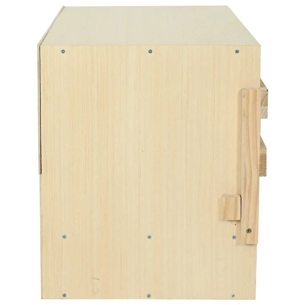 Wooden Chicken Laying Nest 3 Compartment Poultry Nesting Box for Egg Collection