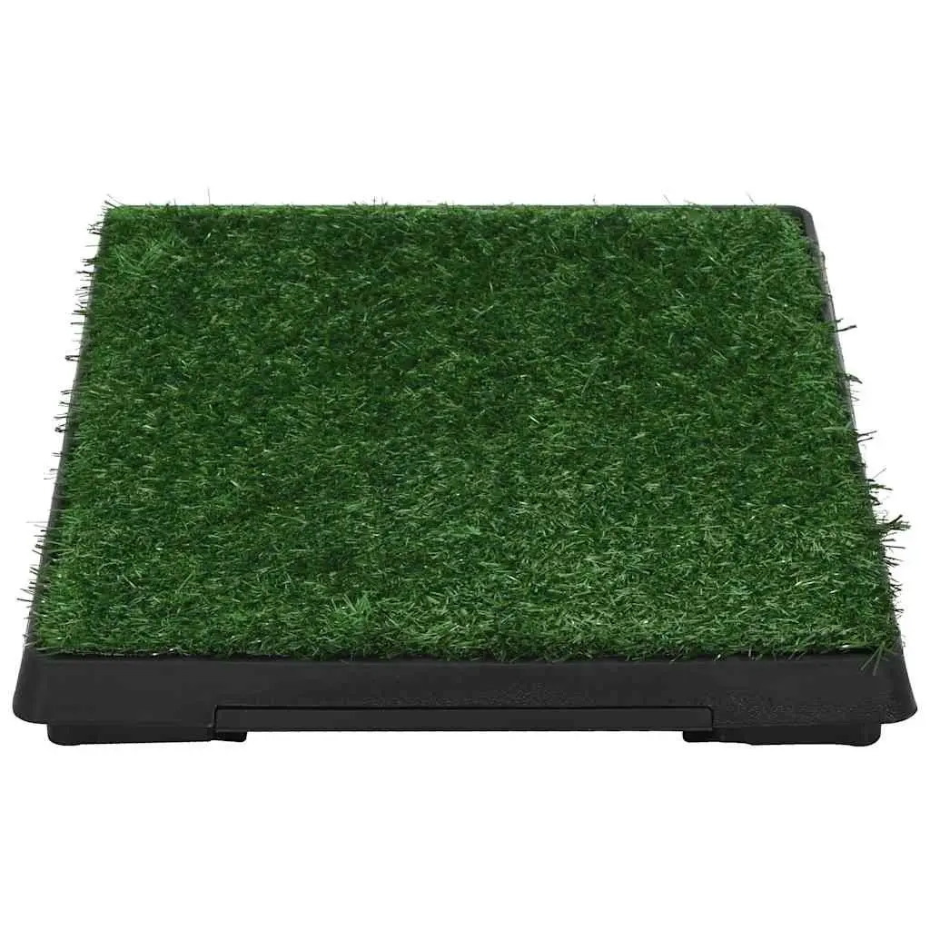 Pet Toilet Training Pad with Tray Artificial Grass Mat Indoor Potty 2 Pack