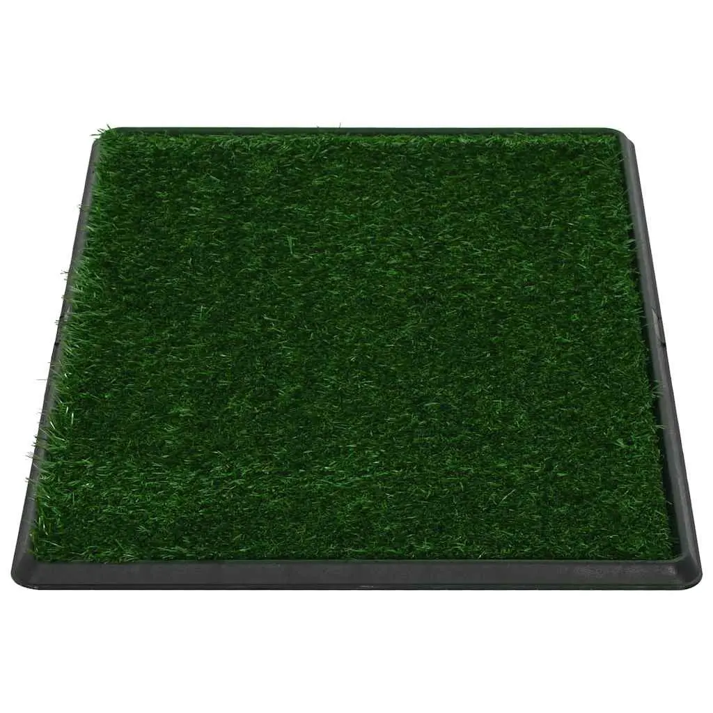 Pet Toilet Training Pad Mat with Tray Artificial Turf Grass 76x51cm Green