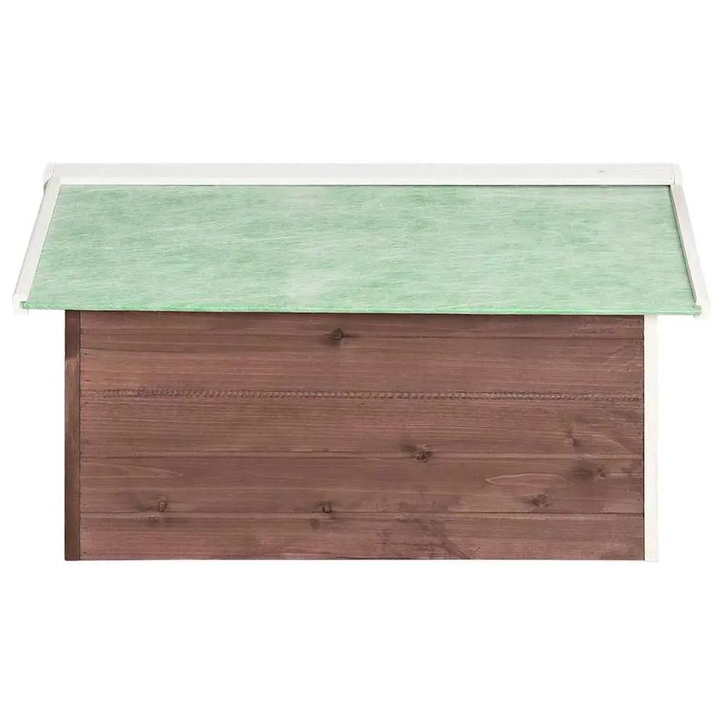 Robotic Lawn Mower Garage Wooden Shelter Outdoor Protection 72x87x50cm Brown and White Solid Firwood