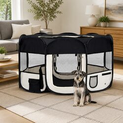 Foldable Dog Playpen Portable Pet Enclosure Training Sleeping Play Area