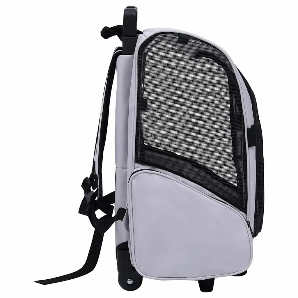 Foldable Pet Trolley Multipurpose Carrier Backpack Handbag Small Dogs Cats Grey