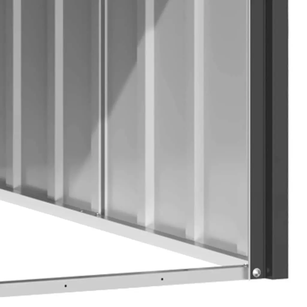 Dog House Outdoor Kennel Shelter Galvanised Steel Anthracite Weather Protection 116.5 x 153 x 81.5 cm