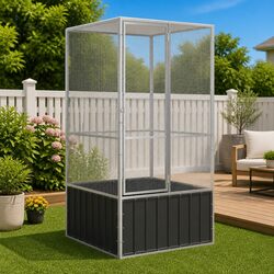 Bird Cage Anthracite Large Aviary Galvanised Steel Frame Mesh Design