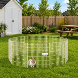 Small Animal Enclosure 10-Panel Pet Playpen Exercise Pen Rabbit Guinea Pig Run