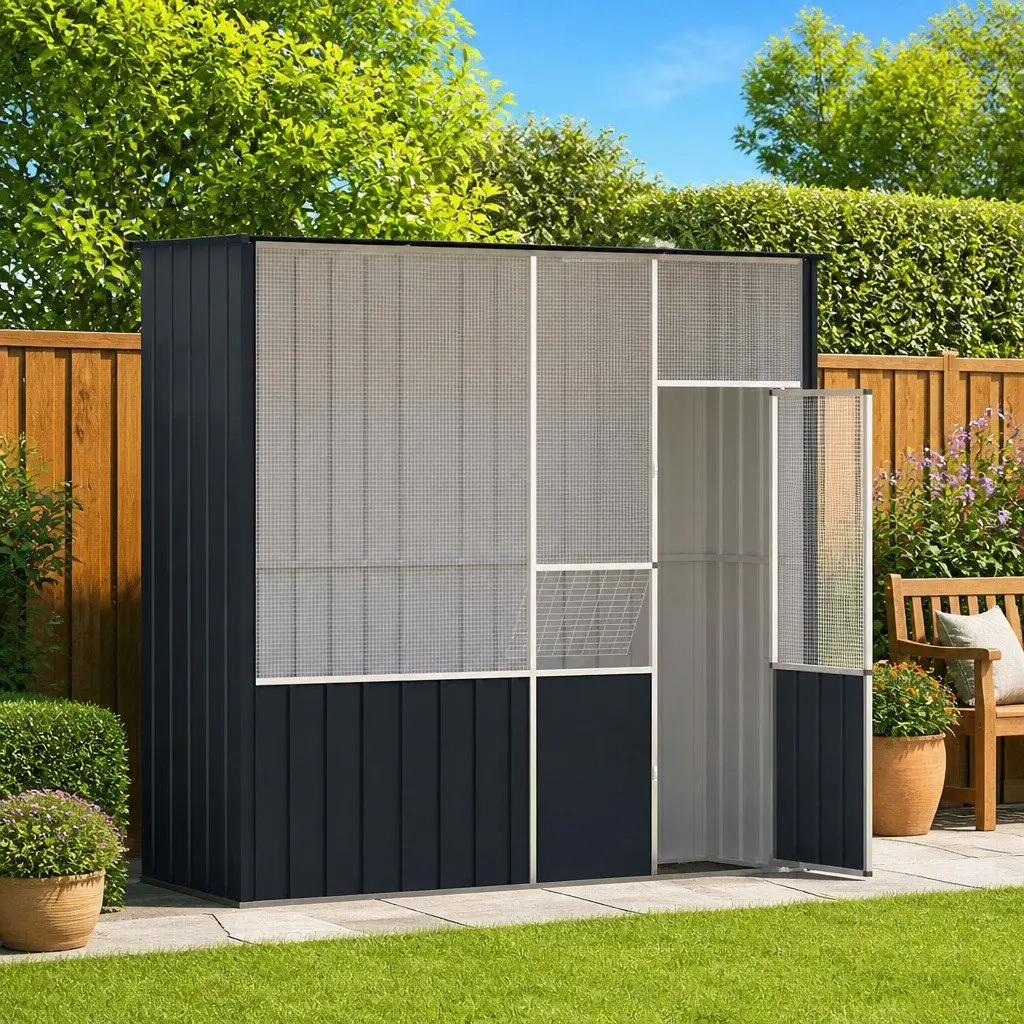 Bird Cage Large Anthracite Galvanised Steel Outdoor Indoor Enclosure