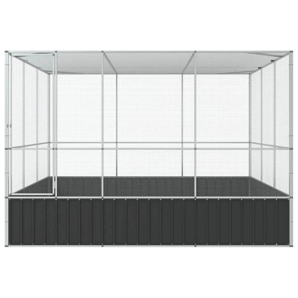 Bird Cage Large Aviary Steel Mesh 311x307x212cm Outdoor Galvanised Enclosure