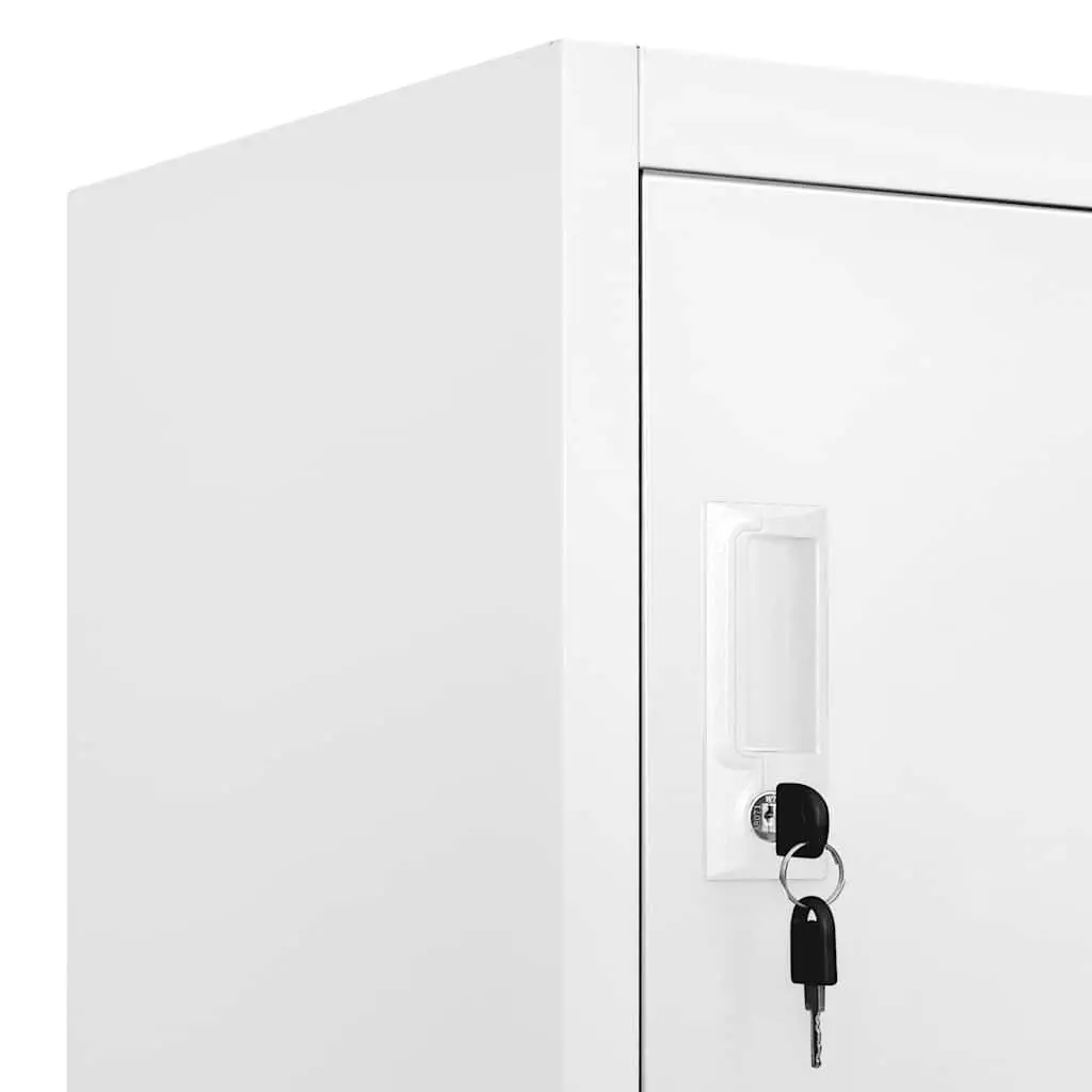 Locker Cabinet 9 Compartments Storage Steel Industrial Grey 90x45x180cm