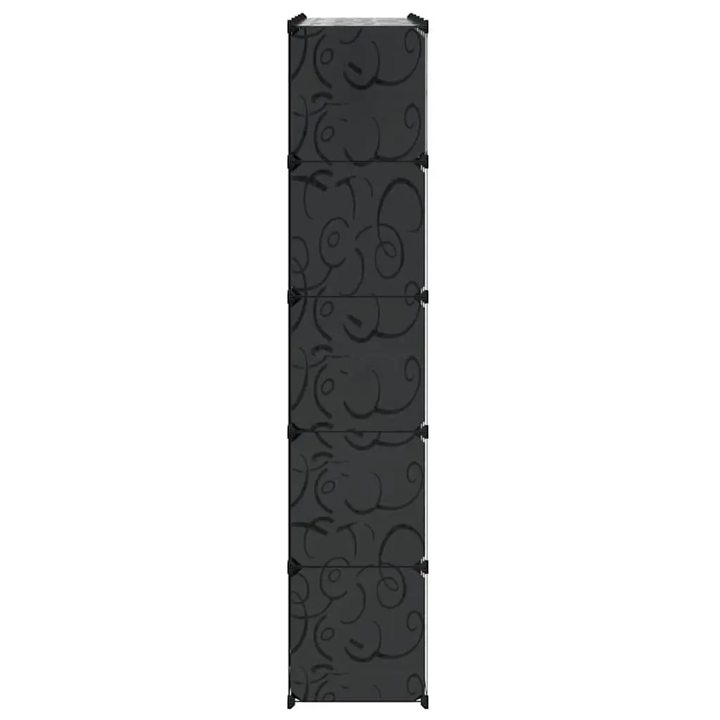 Modular Cabinet 14 Compartments Black Wardrobe Storage Cupboard Organiser