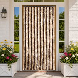 Insect Curtain Chenille 90x220 cm Beige Light Brown Fly Mosquito Door Screen