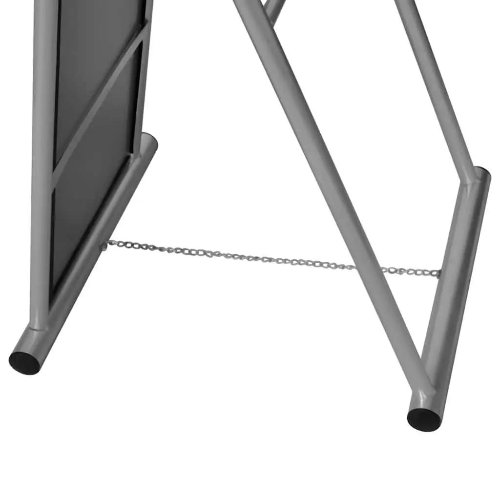 Full Length Rectangular Floor Mirror Tilting Grey Lacquer Coated Steel