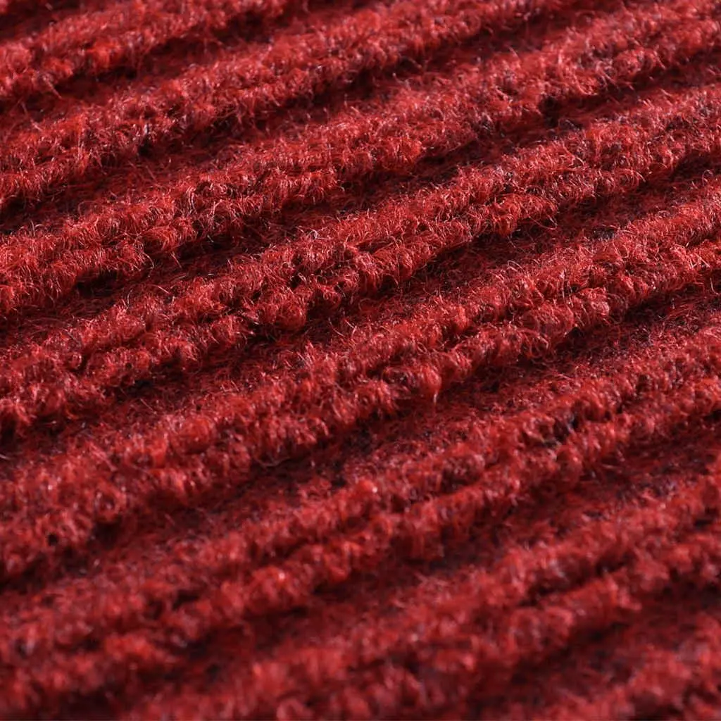 Door Mat Non-Slip Backing 90 x 120 cm Red PVC Home Office Entrance
