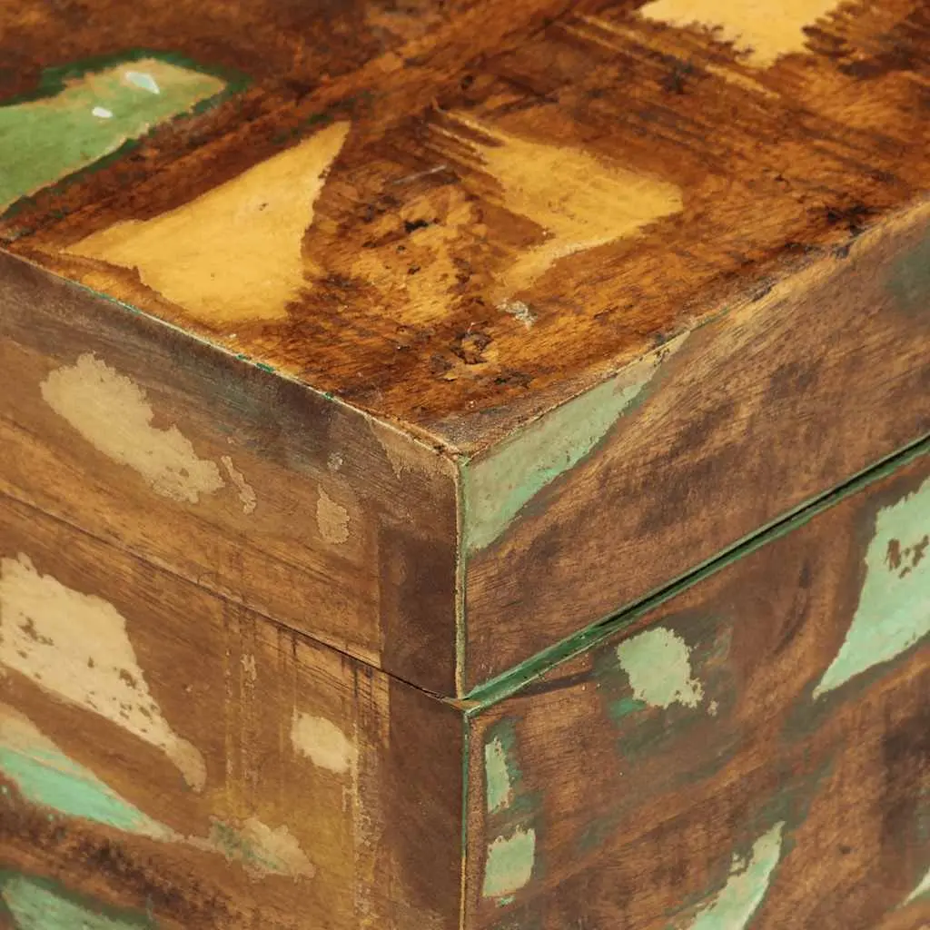 Reclaimed Wood Storage Box Antique Style Brown Home Furniture