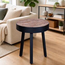 Round End Table Side Coffee Table Wooden Accent Furniture Living Room Decor