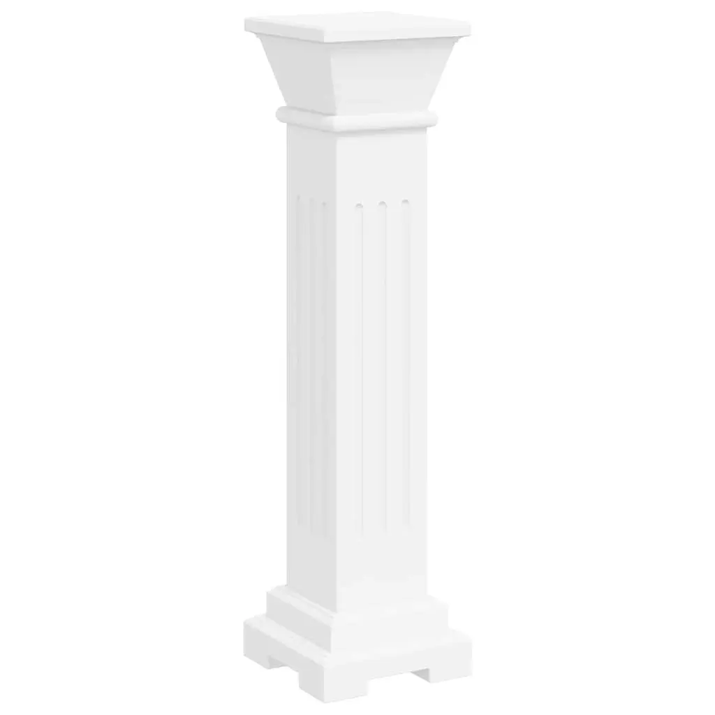 Square Pillar Plant Stand White Display Pedestal for Indoor Outdoor
