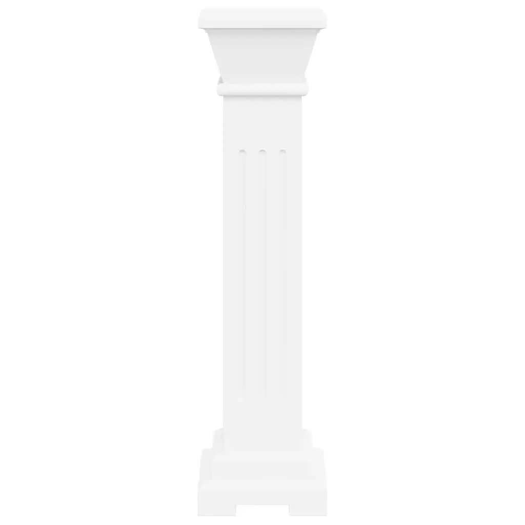 Square Pillar Plant Stand White Display Pedestal for Indoor Outdoor