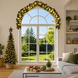 Christmas Garland LED Lights 5m Indoor Outdoor Decoration Green Stair Handrail