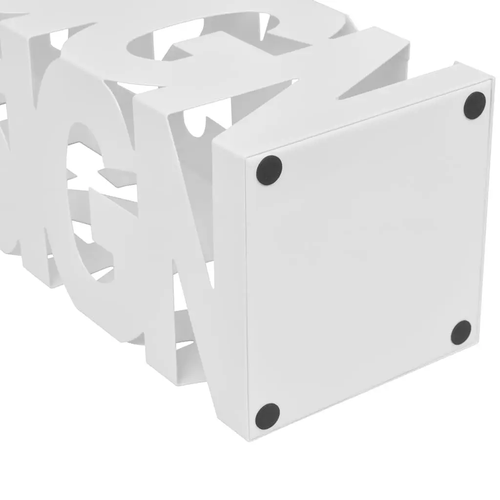Umbrella Stand Storage Holder White Steel 48.5cm