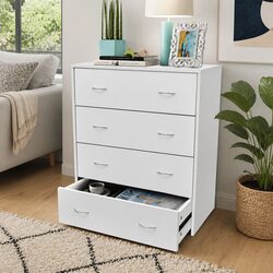 Sideboard with 4 Drawers Storage Cabinet Living Room Hallway Dining Furniture