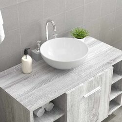 Ceramic Wash Basin White Countertop Sink Bowl Modern Bathroom Vanity 28x28x10cm