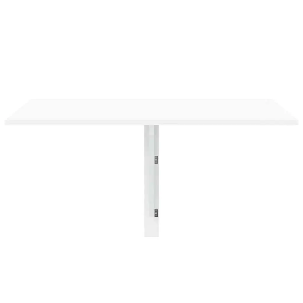 Folding Wall Table White 100x60 cm Space-Saving Mounted Kitchen Desk Compact