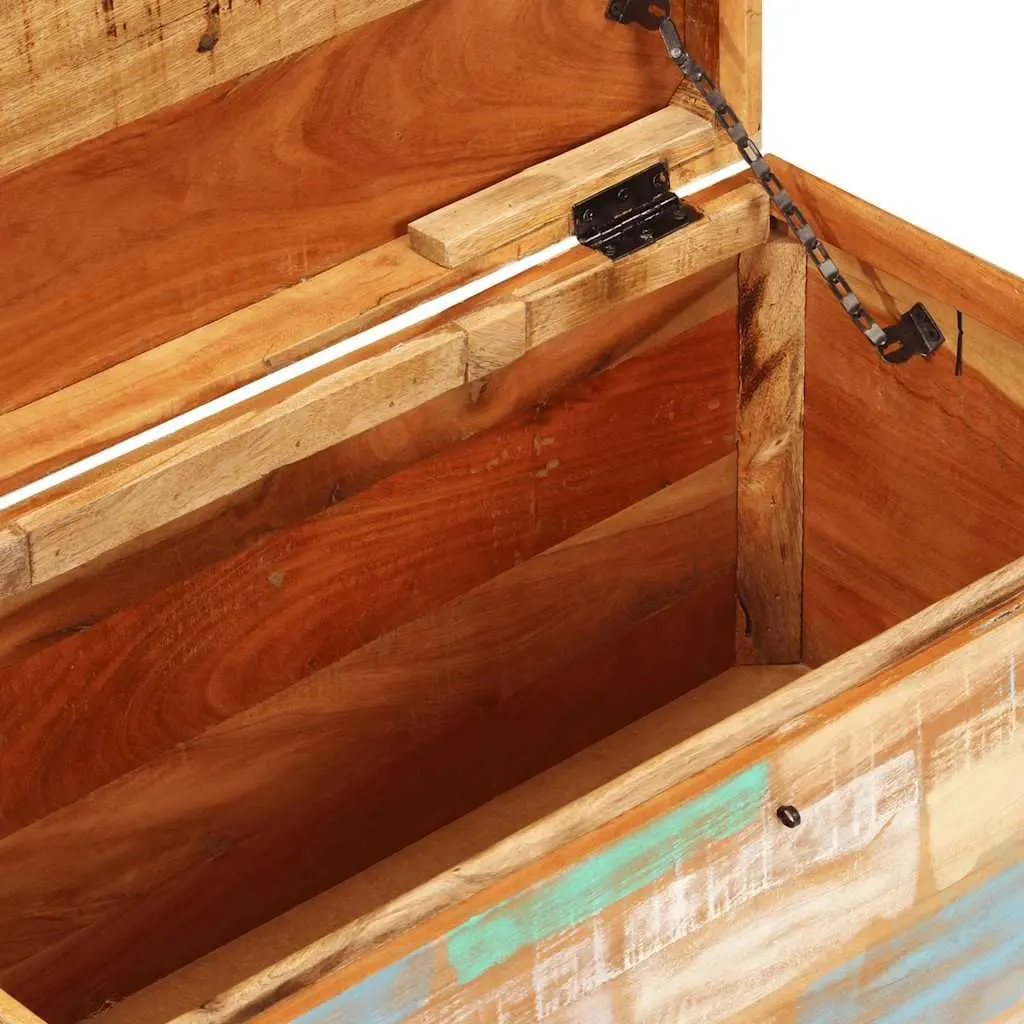 Storage Chest Vintage Handmade Solid Reclaimed Wood Multicolour Coffee Table