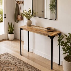 Wooden End Table Console Sideboard 120x35x76cm Living Room Accent Furniture