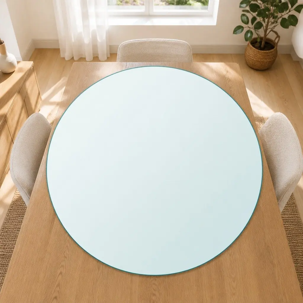 Round Tempered Glass Table Top 300mm Transparent Dining Coffee Garden Furniture