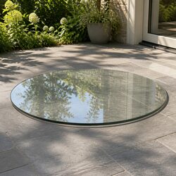 Round Tempered Glass Table Top 600mm Diameter Clear Protective Tabletop Cover