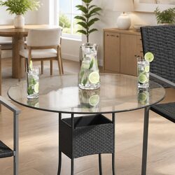 Round Tempered Glass Table Top 700mm Transparent Tabletop Furniture Protection