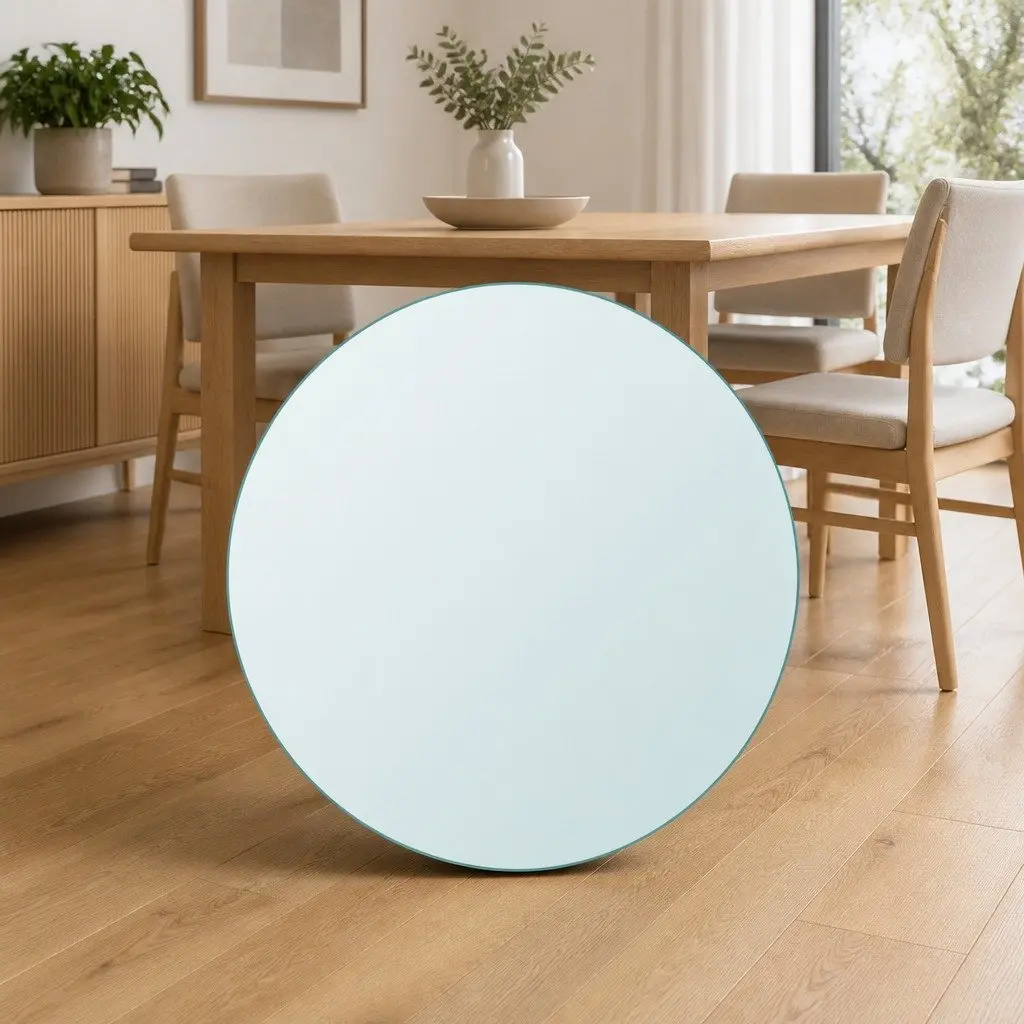 Round Tempered Glass Table Top 900mm Dining Coffee Garden Furniture Protection