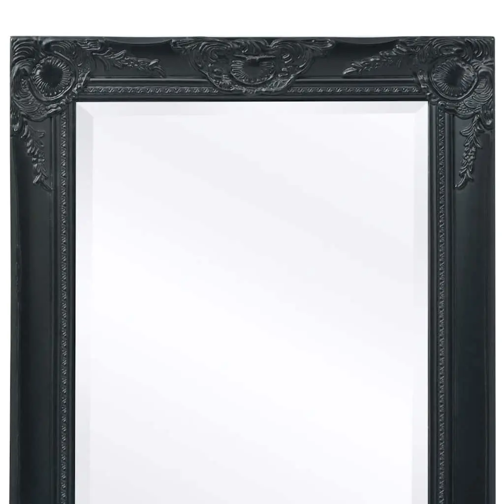 Wall Mirror Baroque Style Decorative Frame 100x50cm Black