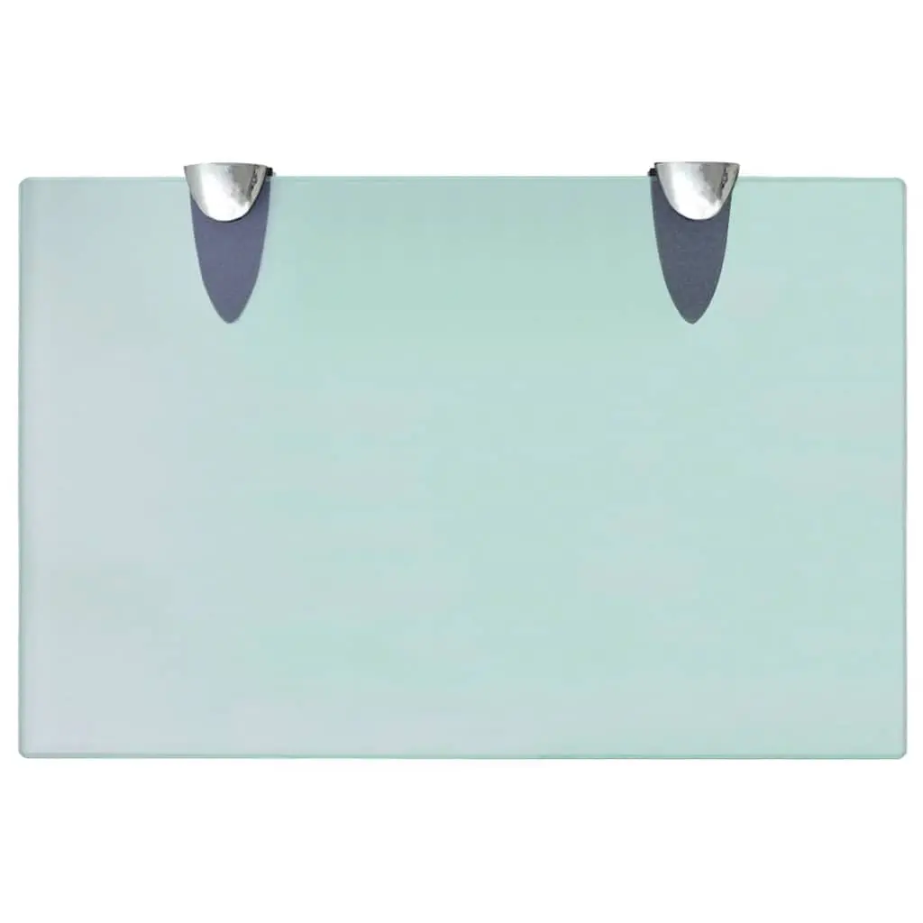 Floating Wall Shelf Tempered Safety Glass 30x20 cm Transparent Modern Display Bracket