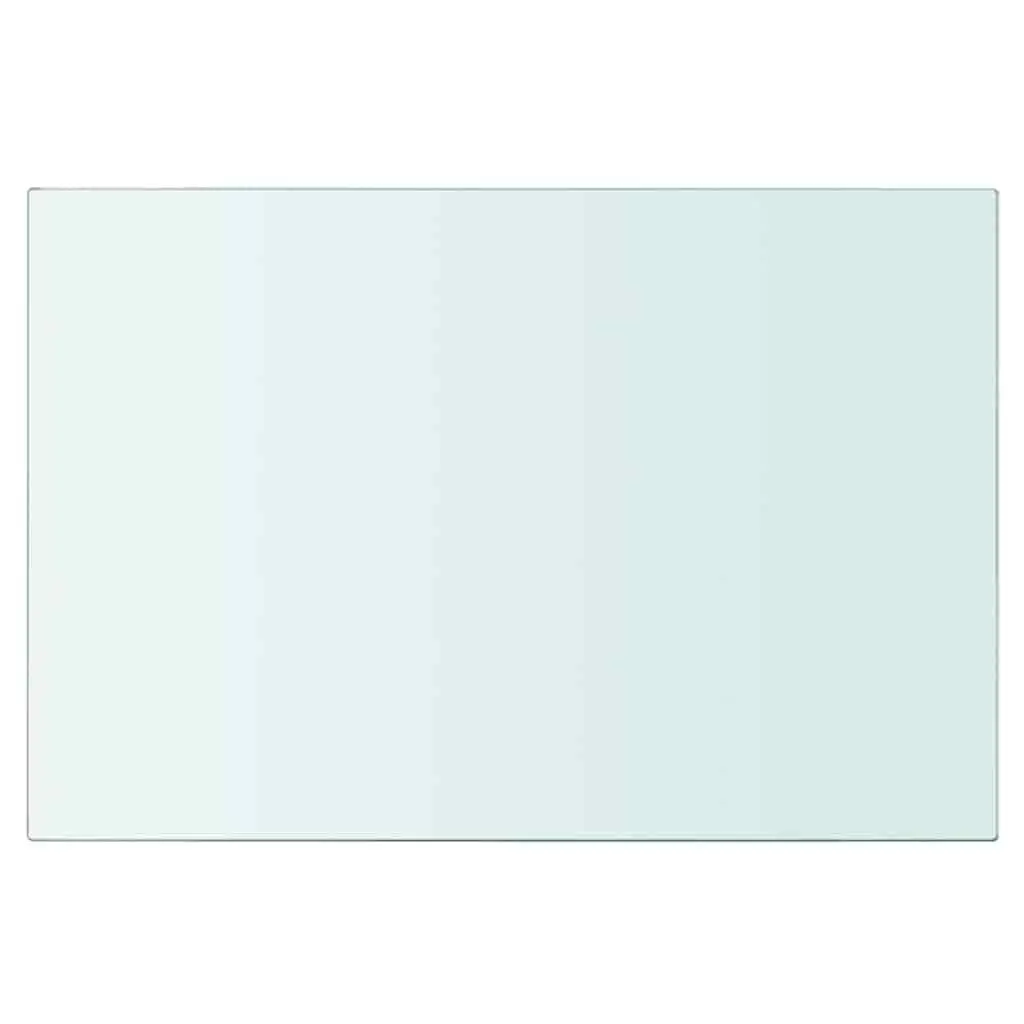 Glass Shelf Panel Clear 30x20 cm Wall Display Ledge Storage Floating Shelving