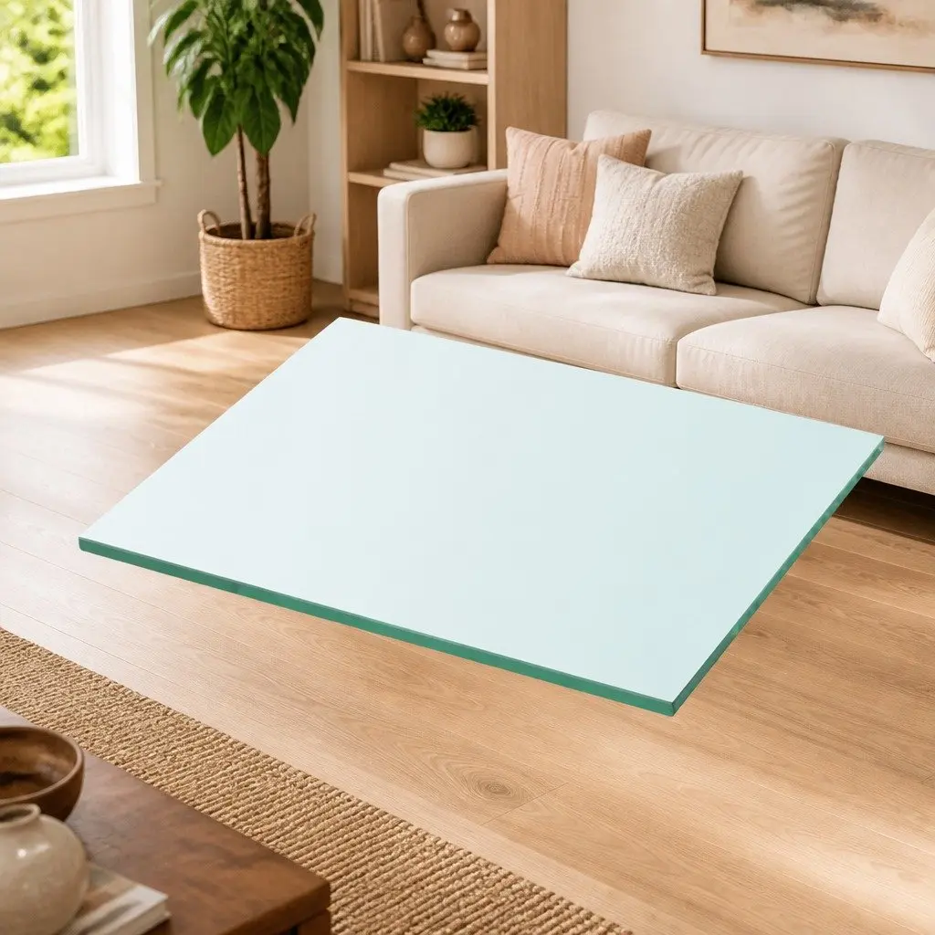 Glass Shelf Panel Tempered Glass 30x25 cm Clear Wall Mount Display Ledge