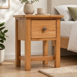 Bedside Table Nightstand Wooden Side Table Bedroom Furniture Storage Drawer