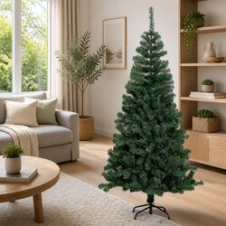 Artificial Christmas Tree 240cm Green 1300 Branch Tips Holiday Home Garden Decor