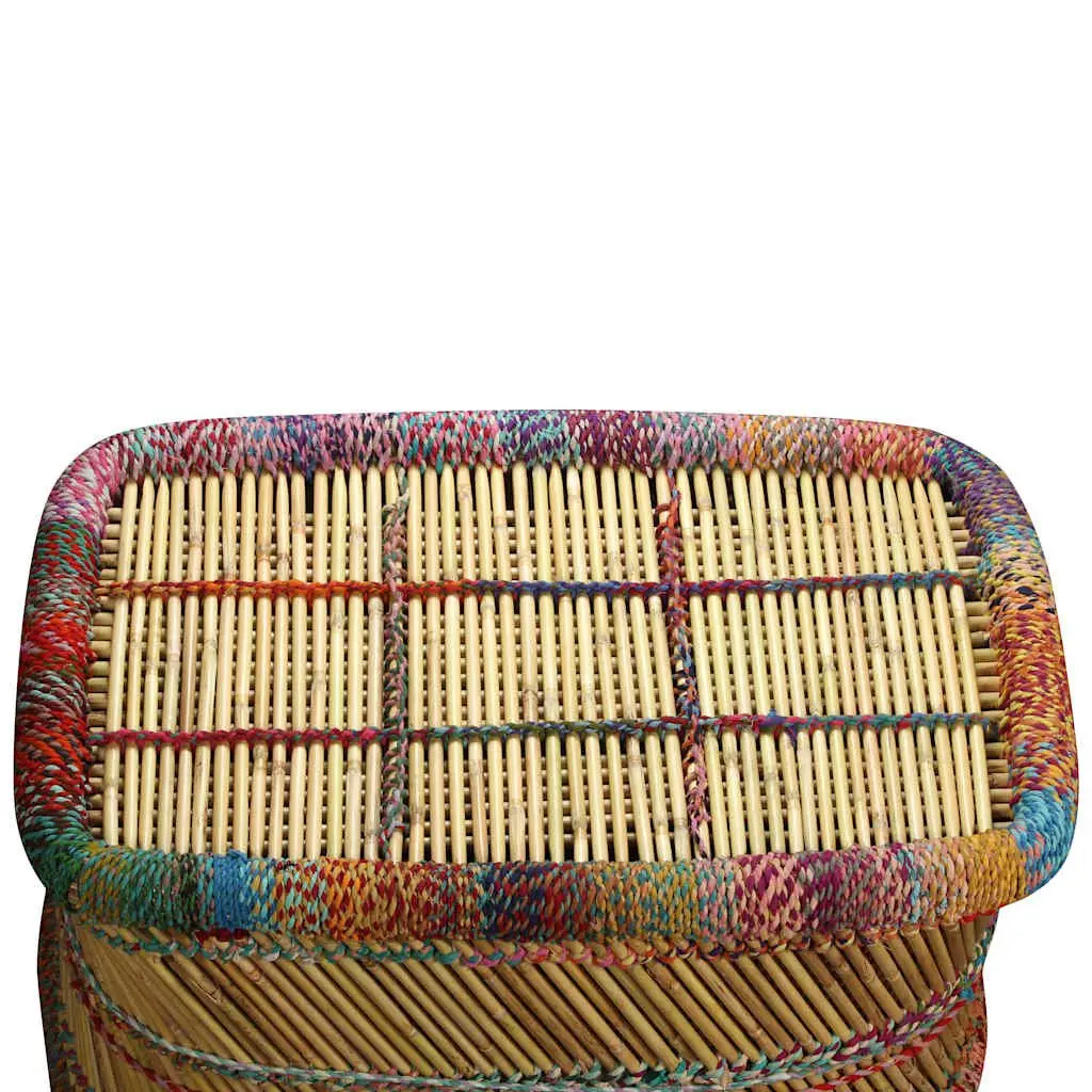 Coffee Table Rectangular Bamboo Chindi Weave Living Room Accent Furniture