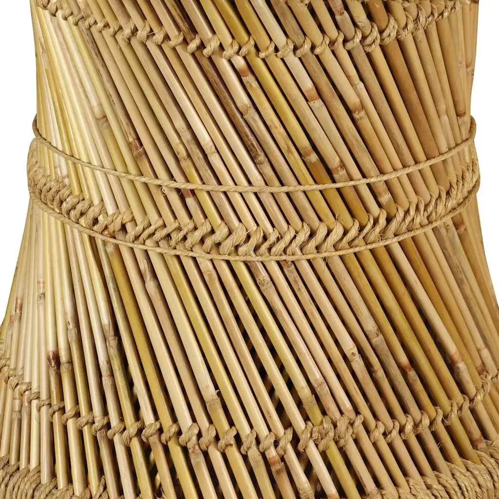 Octagon Coffee Table Natural Bamboo Jute Brown Living Room Accent Furniture