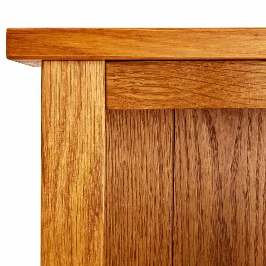 Bookcase 6-Tier Solid Oak Wood Brown Storage Display Unit