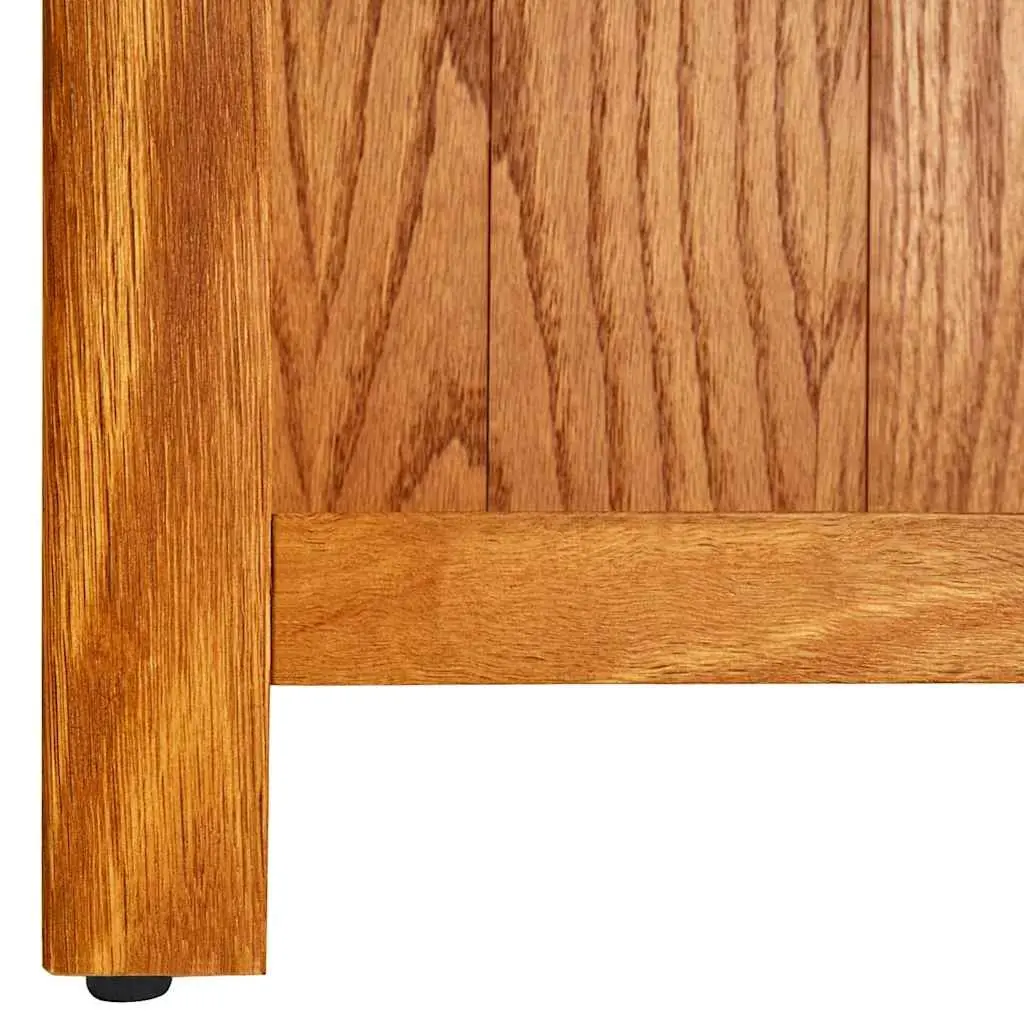 Bookcase 6-Tier Solid Oak Wood Brown Storage Display Unit