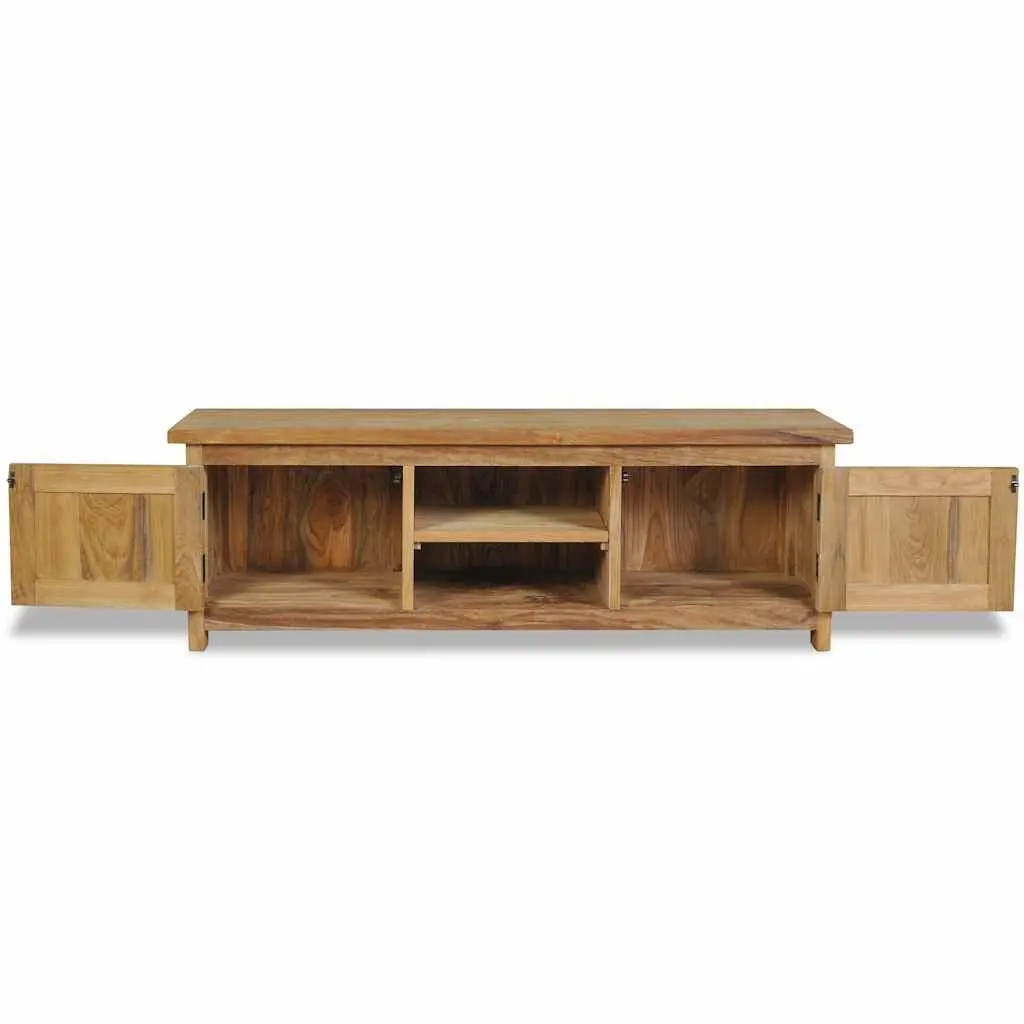 Teak TV Cabinet Colonial Style 120x30x40 cm Brown Solid Wood Storage Furniture