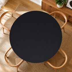 Round Tempered Glass Table Top 500mm Black Dining Coffee Garden Furniture