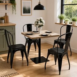 Bistro Dining Table Square 80x80cm Kitchen Restaurant Coffee Shop Furniture