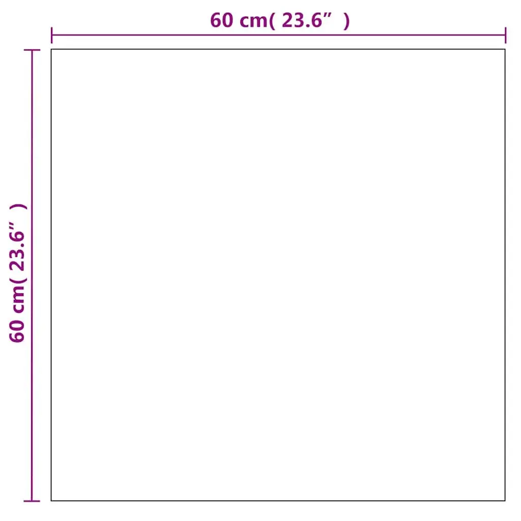 Square Wall Mirror 60x60 cm Glass Silver Minimalist Home Bedroom Living Room Dressing Decor