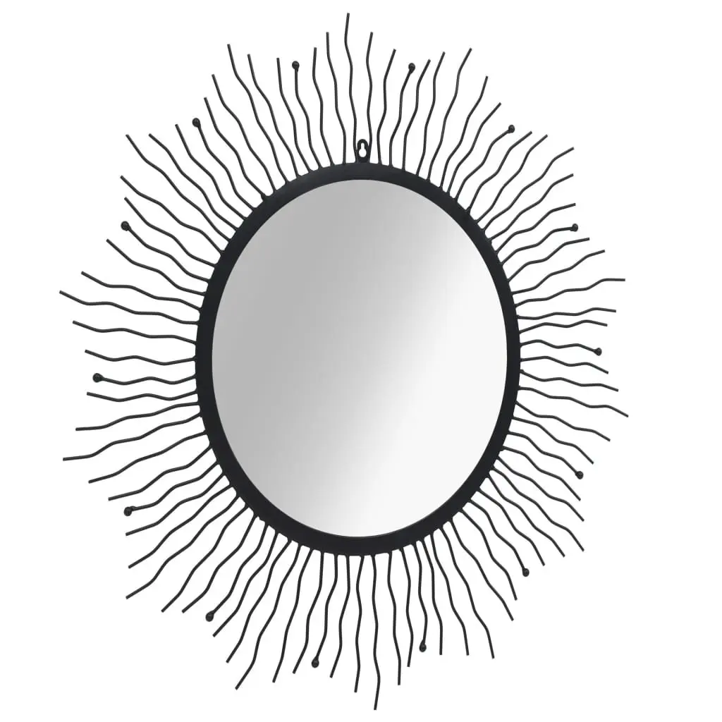 Wall Mirror Sunburst 80cm Black Decorative Home Decor